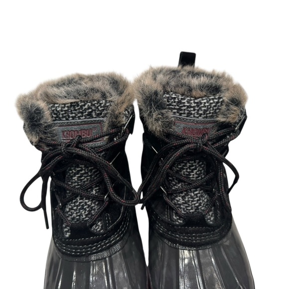 Women’s Khombu Ankle Faux Fur Suede and Rubber Waterproof Duck Boots: 7 - Picture 5 of 12